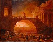 Hubert Robert The Fire of Rome Germany oil painting artist